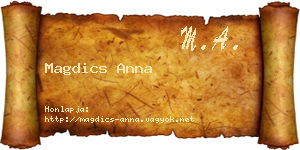 Magdics Anna névjegykártya
